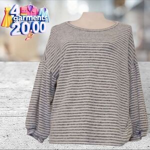 Lucky brand sweatshirt long sleeve gray and white size S